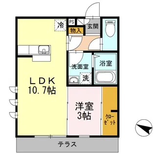 M・Y メゾン ド・レーヴ【1階】の間取り