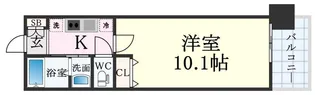 レジディア三宮東【6階】の間取り