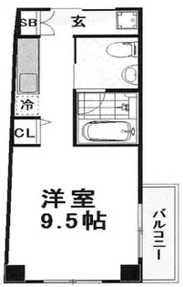ラ・ファミリア山坂【4階】の間取り