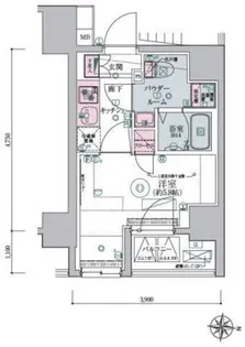 リヴシティ堀切菖蒲園【3階】の間取り