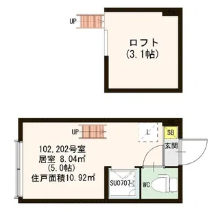 LALA FLAT【1階】の間取り