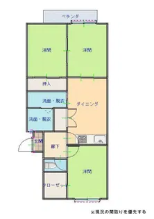 リトル・ウィングB棟【1階】の間取り