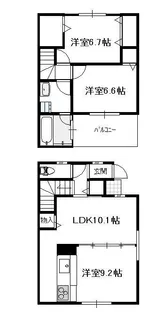 サンシャインヒルズ(メゾネット)【1階】の間取り
