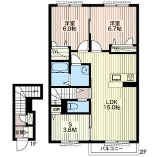 シャーメゾン・ヴィラIII【2階】の間取り