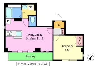 ラ・ルーナ南麻布【3階】の間取り