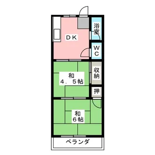 辰巳ハイツ【2階】の間取り