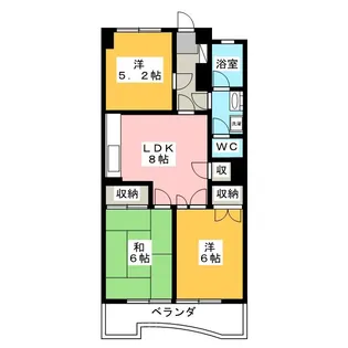 上石神井テラス【1階】の間取り