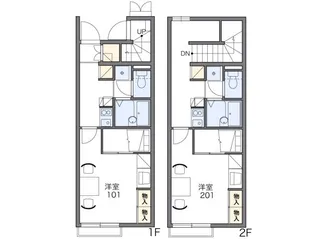 レオパレスPEARL I【2階】の間取り