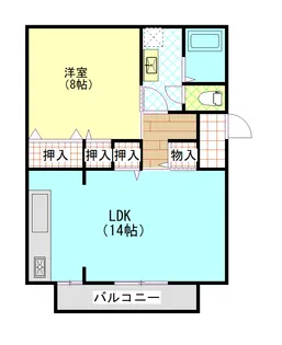 ラ・ロッシェルナガタ【2階】の間取り