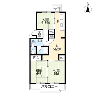 UR新下関【3階】の間取り