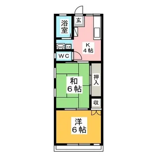 シャンブル南光台南【1階】の間取り