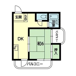 新外ハイツ【2階】の間取り