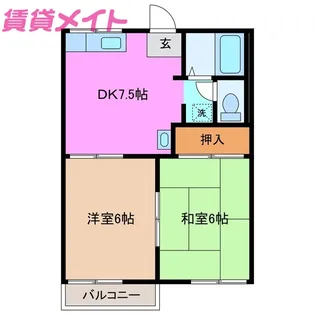 タウニーグリーンフィールド【2階】の間取り