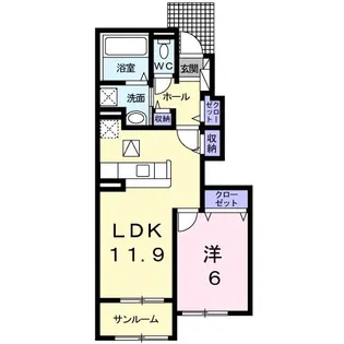 エルディケイ II【1階】の間取り