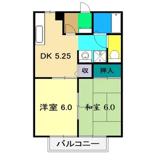 2DKの間取り画像