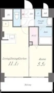 メゾンクラウン大手山【8階】の間取り