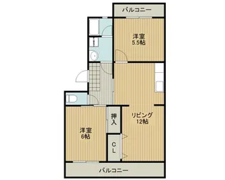 スカイハイツ秋葉【2階】の間取り