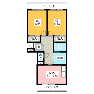 フリーダム【3階】の間取り
