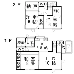 北海道釧路市愛国西1【一戸建】の間取り