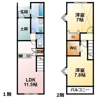 千葉県長生郡一宮町一宮【アパート】の間取り