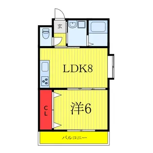 ハウスコットンテール【2階】の間取り