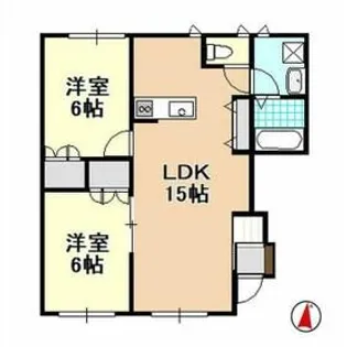 サザンコート【1階】の間取り