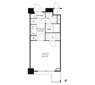 パークキューブ目黒タワー【2階】の間取り