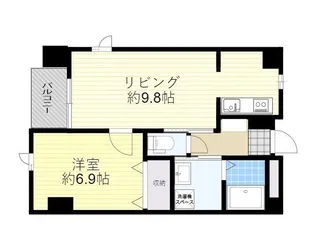 ドルチェヴィータわさだ【3階】の間取り