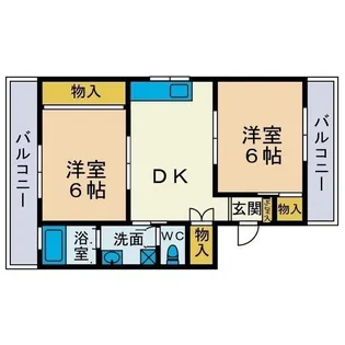 2DKの間取り画像