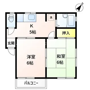 鹿児島県姶良市西餅田【アパート】の間取り