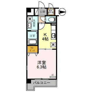ソレアード昼ヶ丘【6階】の間取り