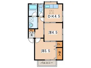 ミナミグレ-ハイツ【2階】の間取り