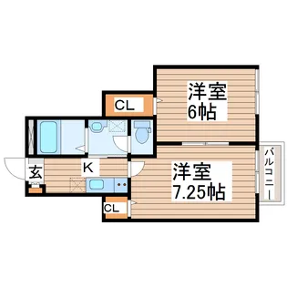 アスコット薬師堂西【1階】の間取り