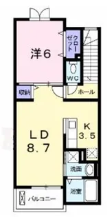 ベル テール B【3階】の間取り