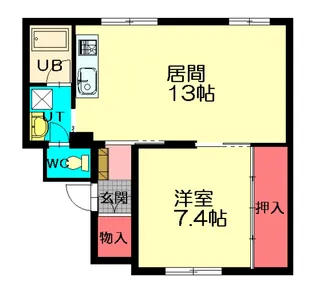 カトレアハイツ2【1階】の間取り