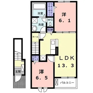 ビューティーヒロIII【2階】の間取り