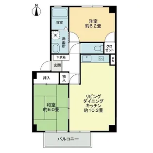 フォブールタウン成合A【2階】の間取り