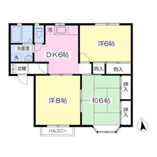 メンバーズタウン盛岡D【2階】の間取り