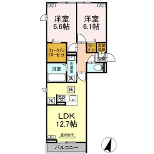 ビューテラスII【3階】の間取り