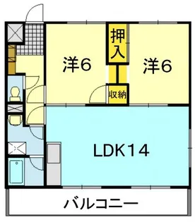 DOマンションB【2階】の間取り