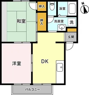 2DKの間取り画像