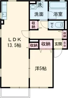 グリーンハイツ博東【2階】の間取り