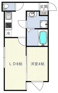イノベ二子新地【1階】の間取り