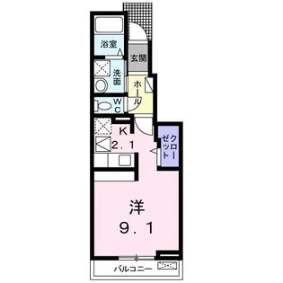 アモーレ今津【1階】の間取り