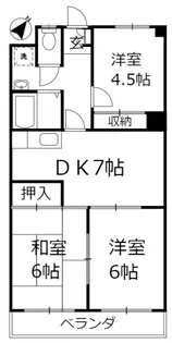 アンジュ荻野【2階】の間取り