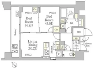東京都中央区日本橋馬喰町1【マンション】の間取り