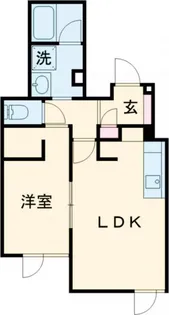 アリュイッテ青井【1階】の間取り