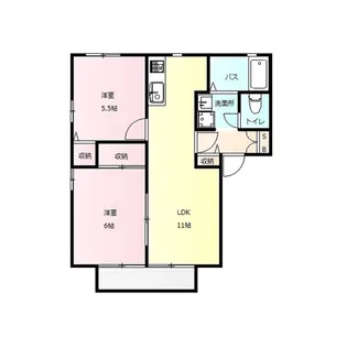 ファミーユ B【2階】の間取り