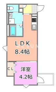 千葉県千葉市中央区寒川町1【アパート】の間取り