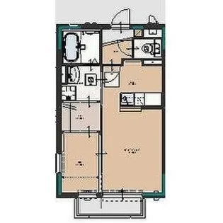 クレイドル上三川B【1階】の間取り